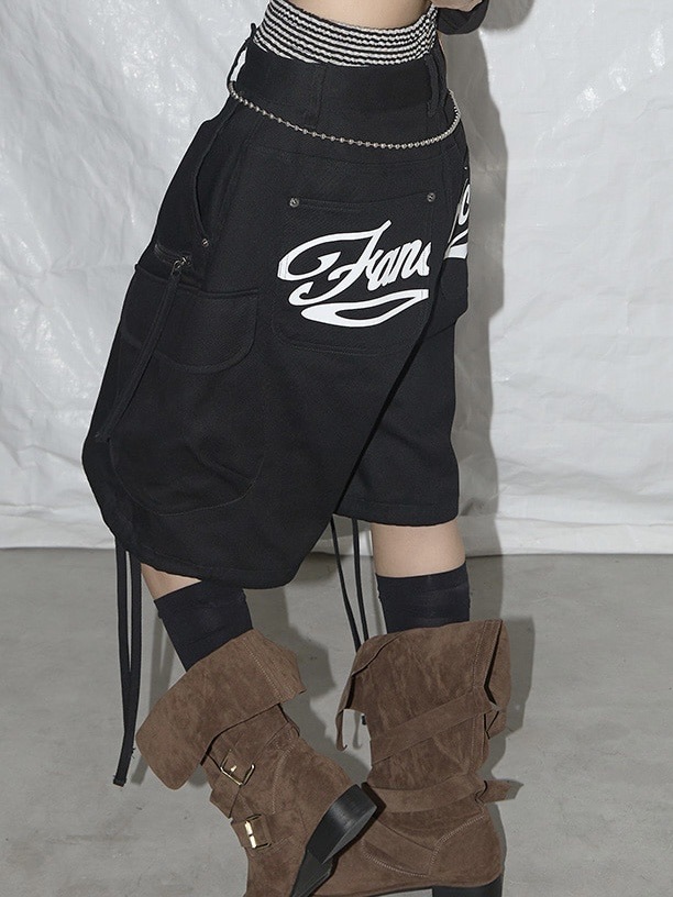 FANCY CLUB】CARGO LETTERING BERMUDA PANTS | OUR BRAND,FANCY CLUB