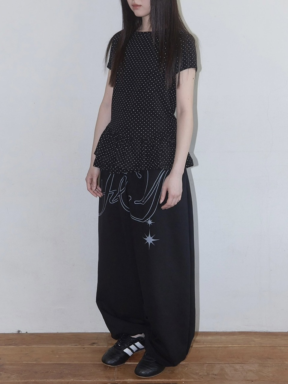 ★FANCY CLUB★ FRILL LAYERED DOT TEE FANCY CLUB】Frill Layered Dot Tee | OUR BRAND,FANCY CLUB