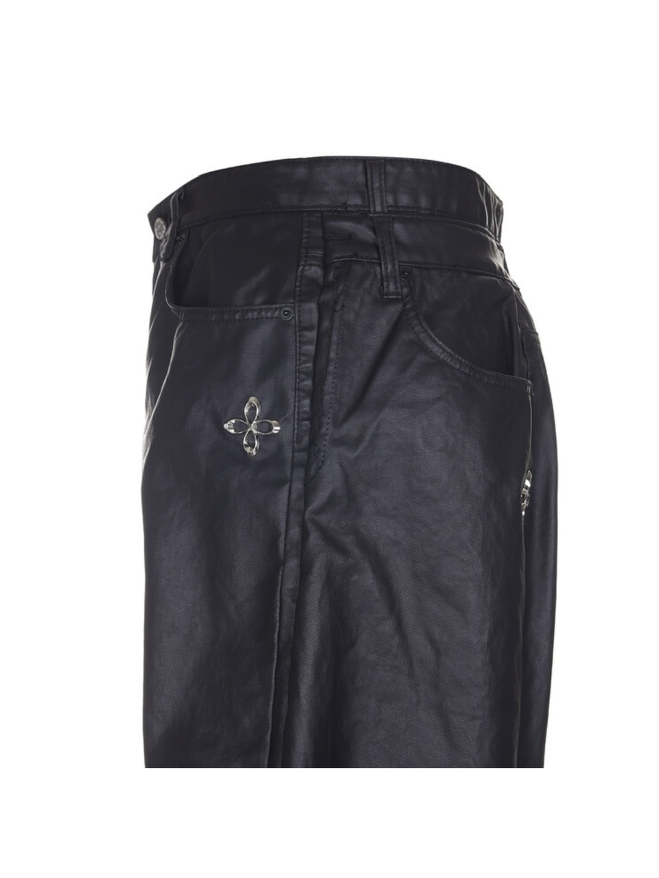 SURGERY】surgery double folding over wide baggy jeans