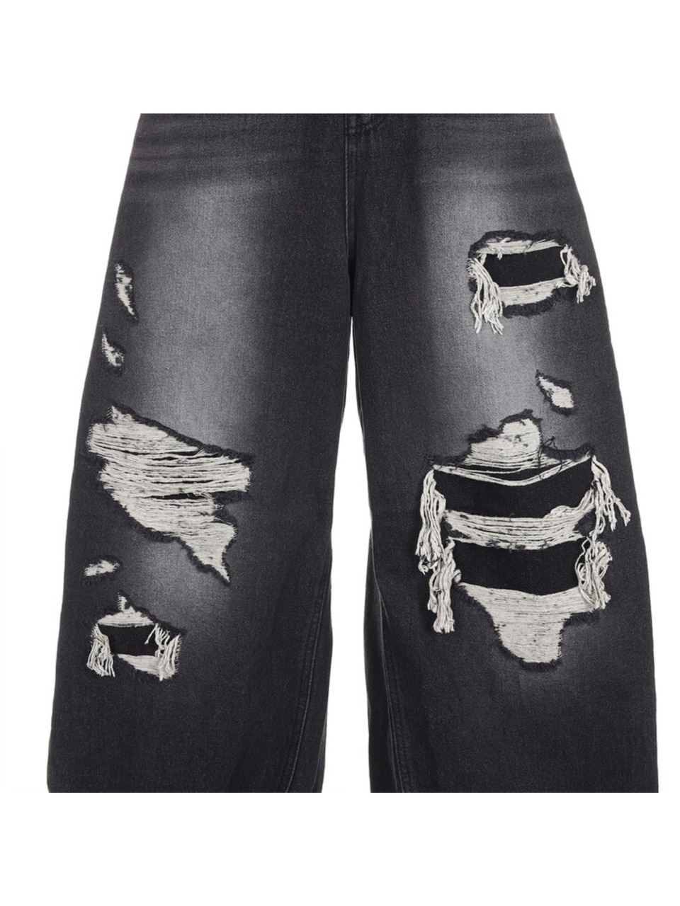 SURGERY】surgery double folding over wide baggy jeans