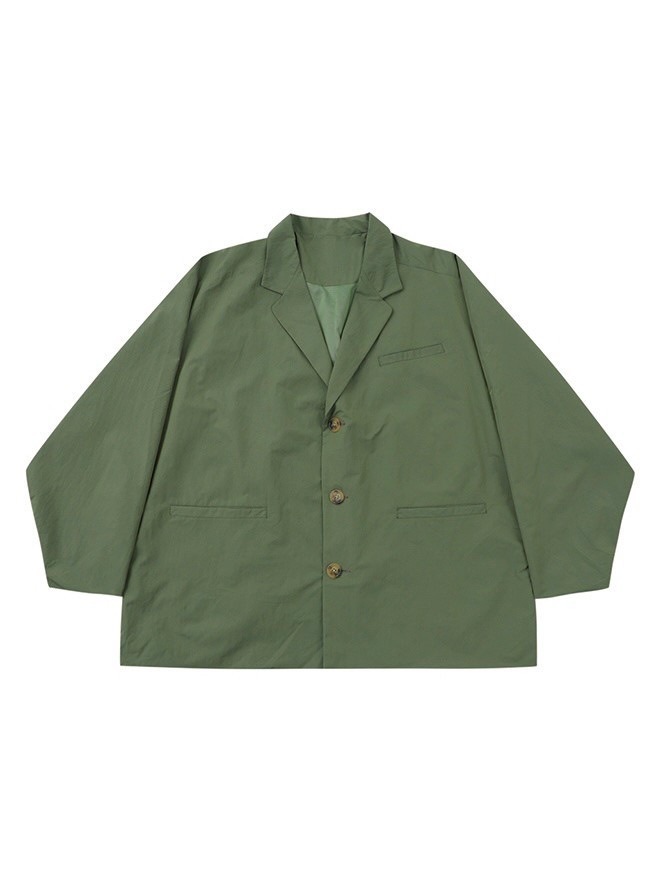 【AJO AJOBYAJO】22SS★ Short Sleeves Blazer AJOBYAJO】Batwing Nylon Oversized Blazer | OUR BRAND