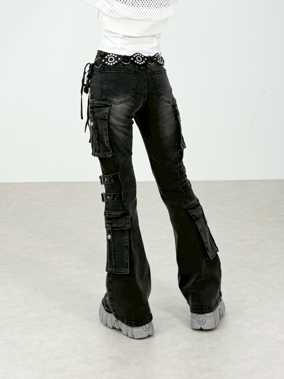 9/5 20:00発売【NMTXU】flare cargo denim pants / 【エヌ