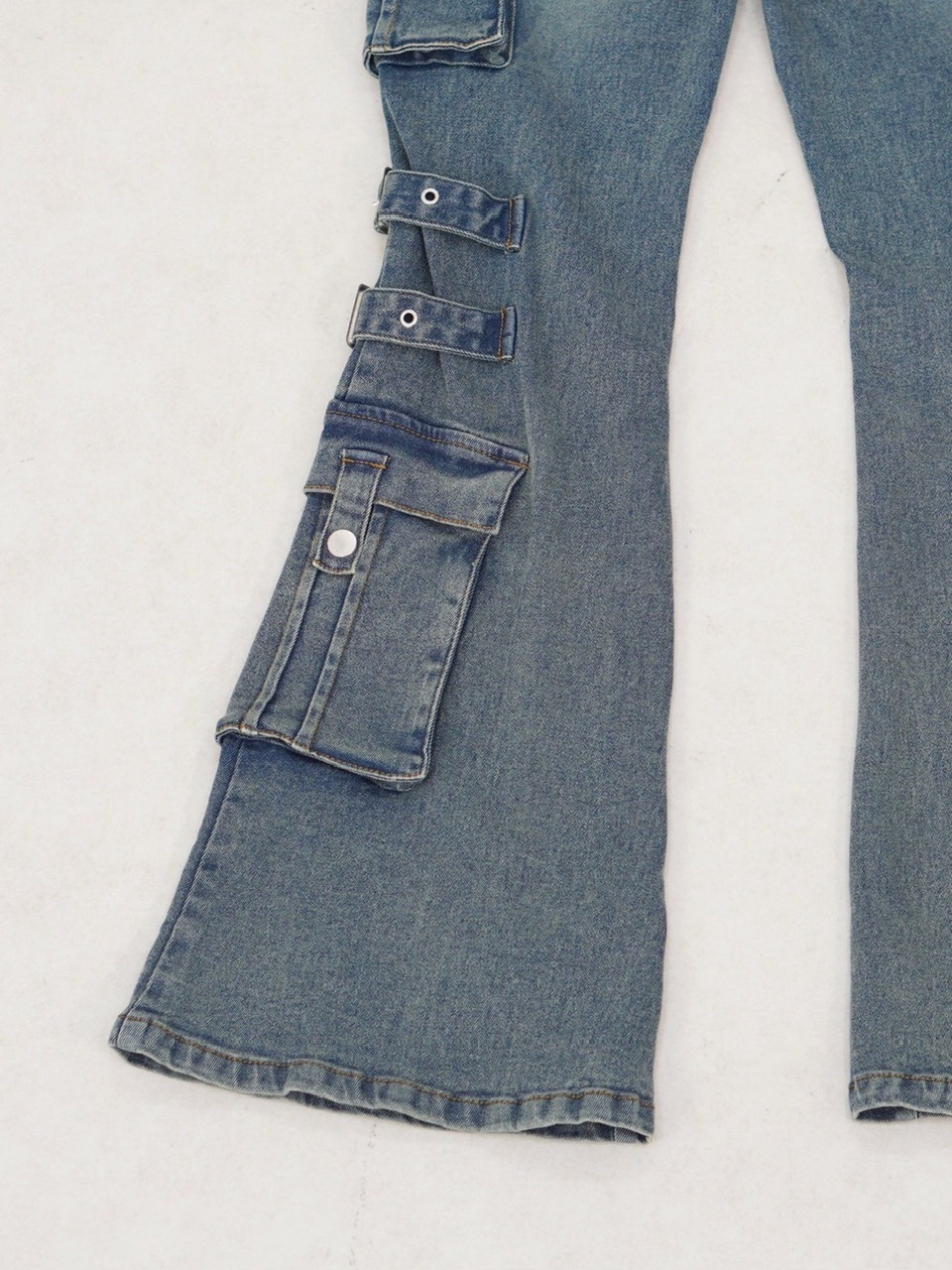 NMTXU】flare cargo denim pants / 【エヌエムティーエックスユー