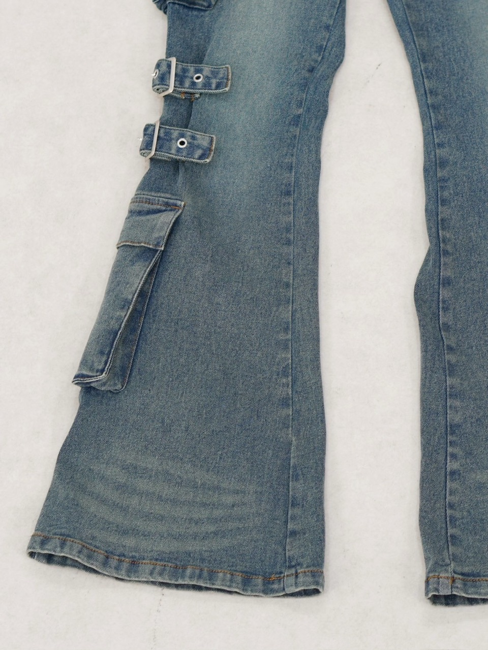 NMTXU】flare cargo denim pants / 【エヌエムティーエックスユー