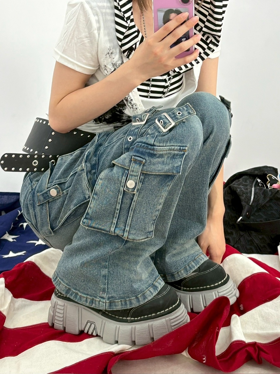 enof expandable denim pants デニムパンツ ENOF（イナフ）の「expandable denim pants（デニムパンツ
