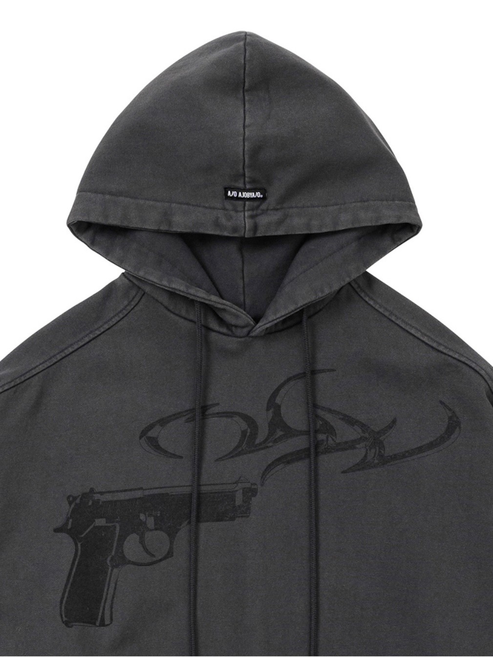 AJOBYAJO】Gun Shot Washed Hoodie / 【アジョバイアジョ】ガン