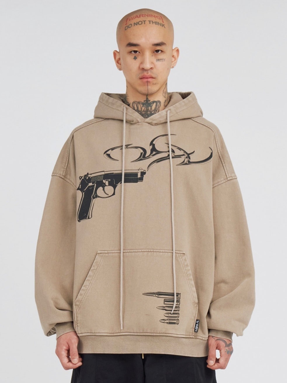 AJOBYAJO】Gun Shot Washed Hoodie / 【アジョバイアジョ】ガン