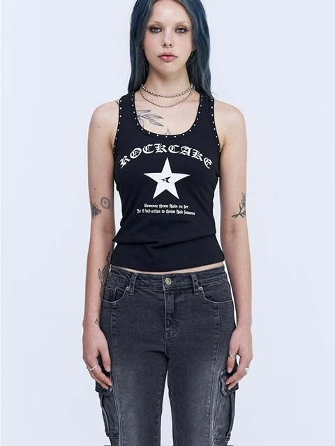 【ROCK CAKE】Crystal Hotfix Sleeveless