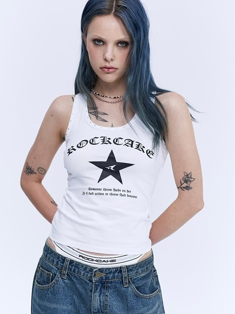 【ROCK CAKE】Crystal Hotfix Sleeveless