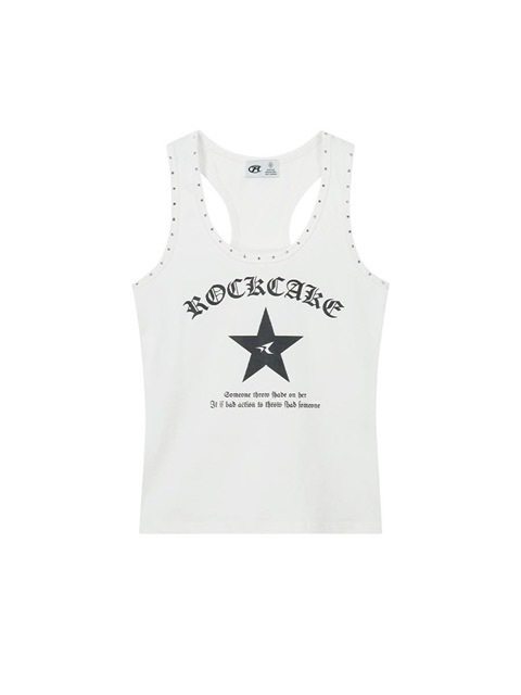 ★24-25FW新作★ROCKCAKE★Side String Sleeveless ROCK CAKE】Crystal Hotfix Sleeveless | OUR BRAND,ROCK CAKE