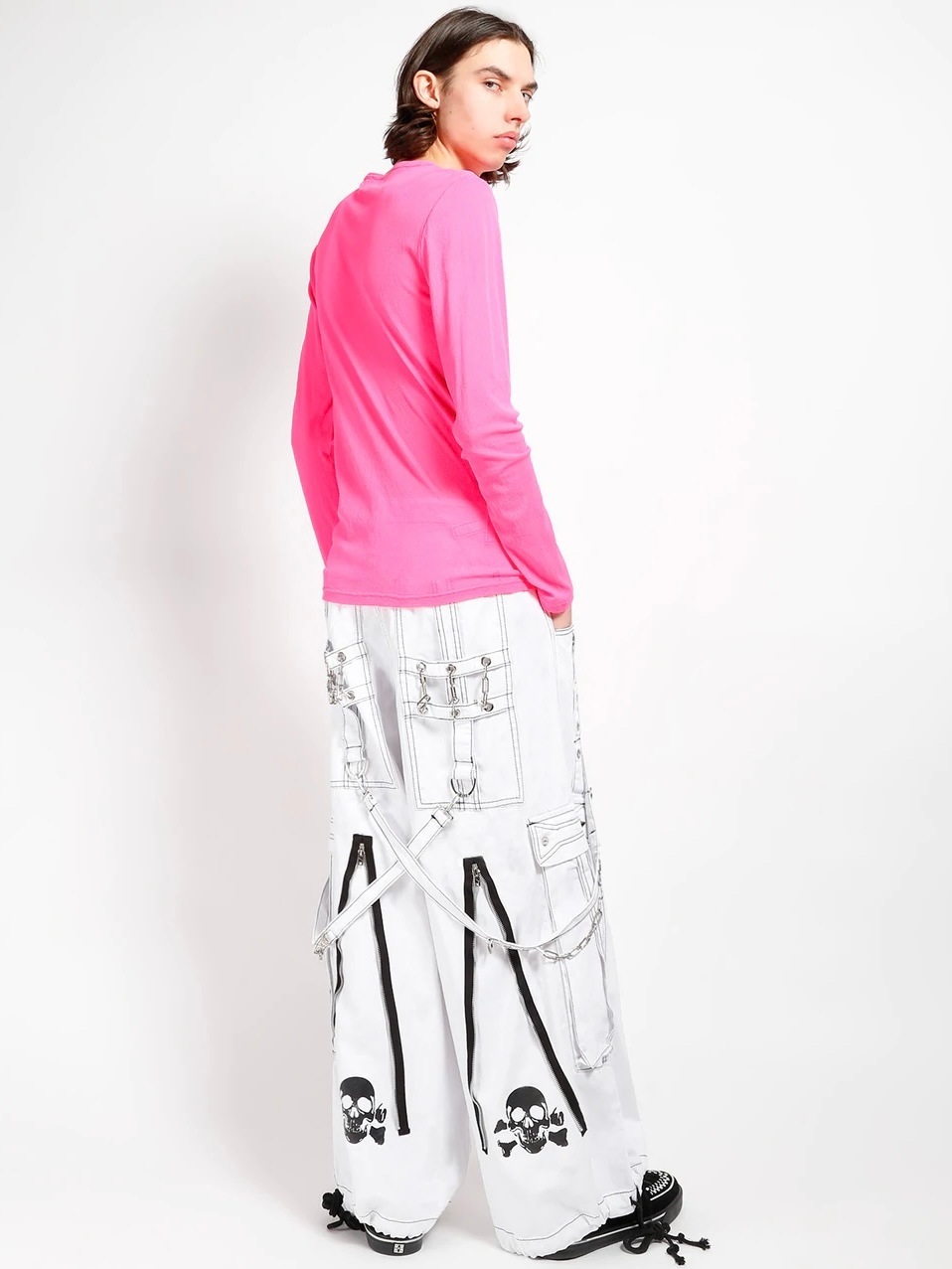 パンツ TRIPP NYC Tripp NYC Blue Denim X-Strap Pants for Unique Style – Rave
