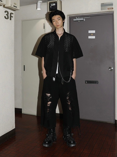 【ESC STUDIO】24SS★ punching chain short sleeves blouson ESC STUDIO】punching chain short sleeves blouson | OUR BRAND