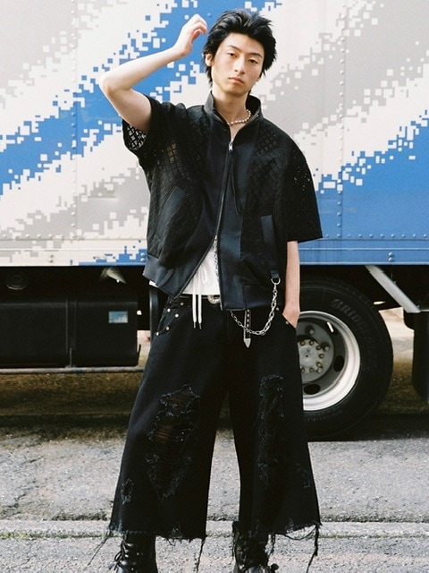 【ESC STUDIO】24SS★ punching chain short sleeves blouson ESC STUDIO】punching chain short sleeves blouson | OUR BRAND