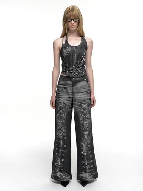 NACHE】RACE UP PRINTED SLEEVELESS | OUR BRAND,NACHE NACHE】RACE UP PRINTED SLEEVELESS | OUR BRAND,NACHE