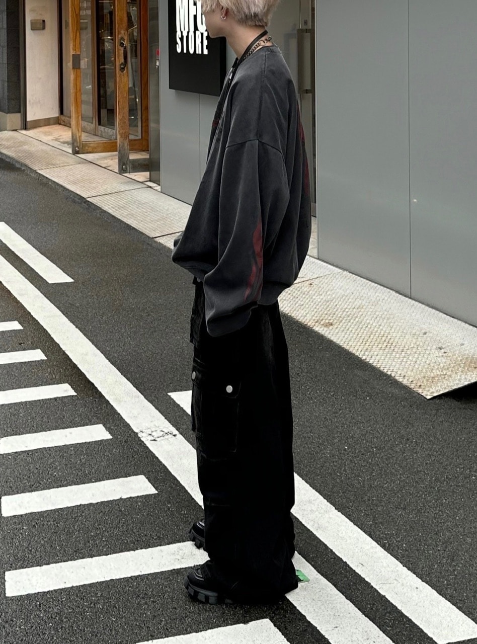 大阪店WEB限定受注制【Chikashitsu +】multi pocket cargo denim