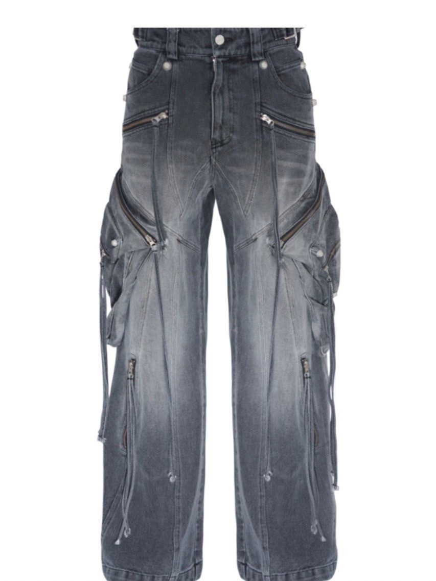 【SURGERY】oblique cargo jeans the blue [M SURGERY】oblique cargo jeans the blue [M