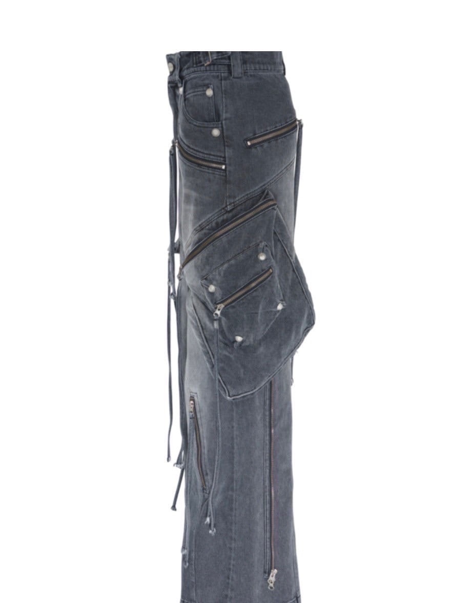 3/9再入荷【SURGERY】oblique cargo jeans / 【サージェリー】カーゴデニムパンツ