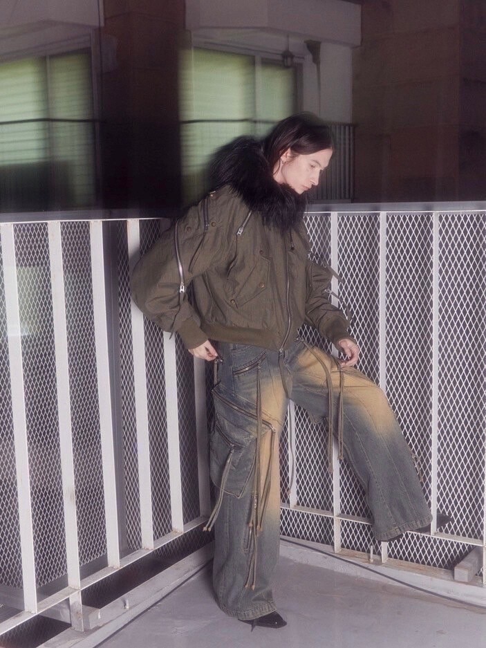 3/9再入荷【SURGERY】oblique cargo jeans / 【サージェリー】カーゴデニムパンツ