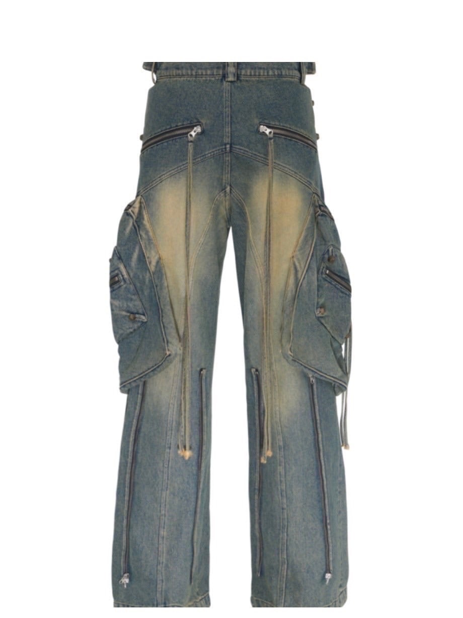 3/9再入荷【SURGERY】oblique cargo jeans / 【サージェリー】カーゴデニムパンツ