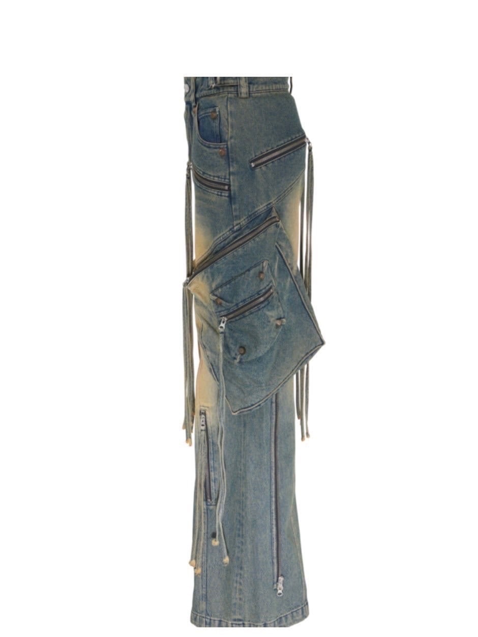 3/9再入荷【SURGERY】oblique cargo jeans / 【サージェリー】カーゴデニムパンツ