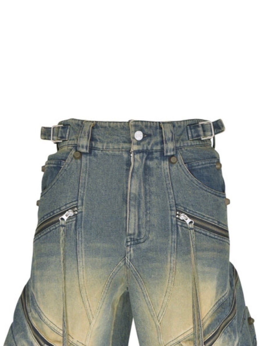 3/9再入荷【SURGERY】oblique cargo jeans / 【サージェリー