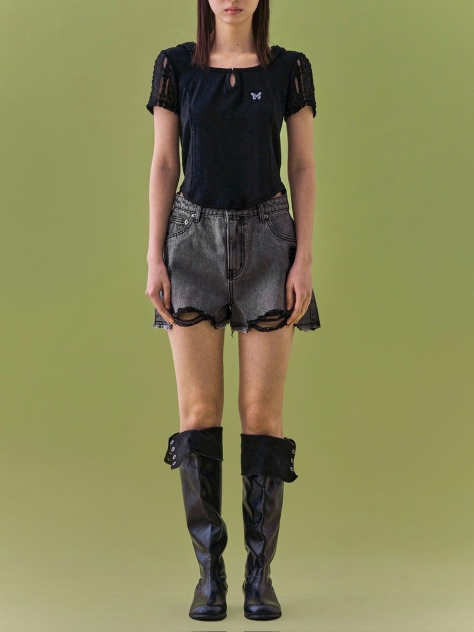 【FANCY CLUB】人気/送料関税込★VINTAGE DENIM SHORTS★ FANCY CLUB】VINTAGE DENIM SHORTS / 【ファンシークラブ