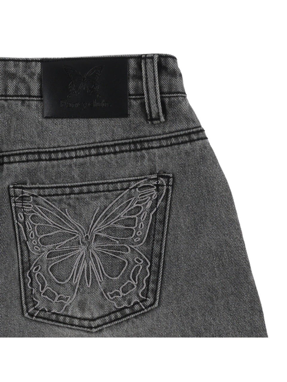 ★FANCYCLUB★VINTAGE DENIM SHORTS (GRAY)★正規品/直送料込 FANCY CLUB】VINTAGE DENIM SHORTS / 【ファンシークラブ