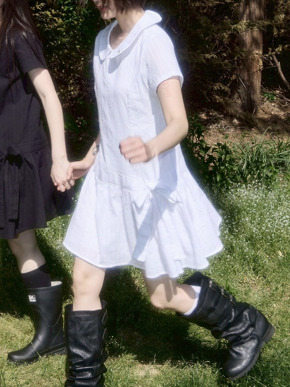 ★FANCYCLUB★RIBBON LOW-RISE MINI DRESS (WHITE)★正規品/人気 FANCY CLUB】Ribbon Low-Rise Mini Dress | OUR BRAND,FANCY
