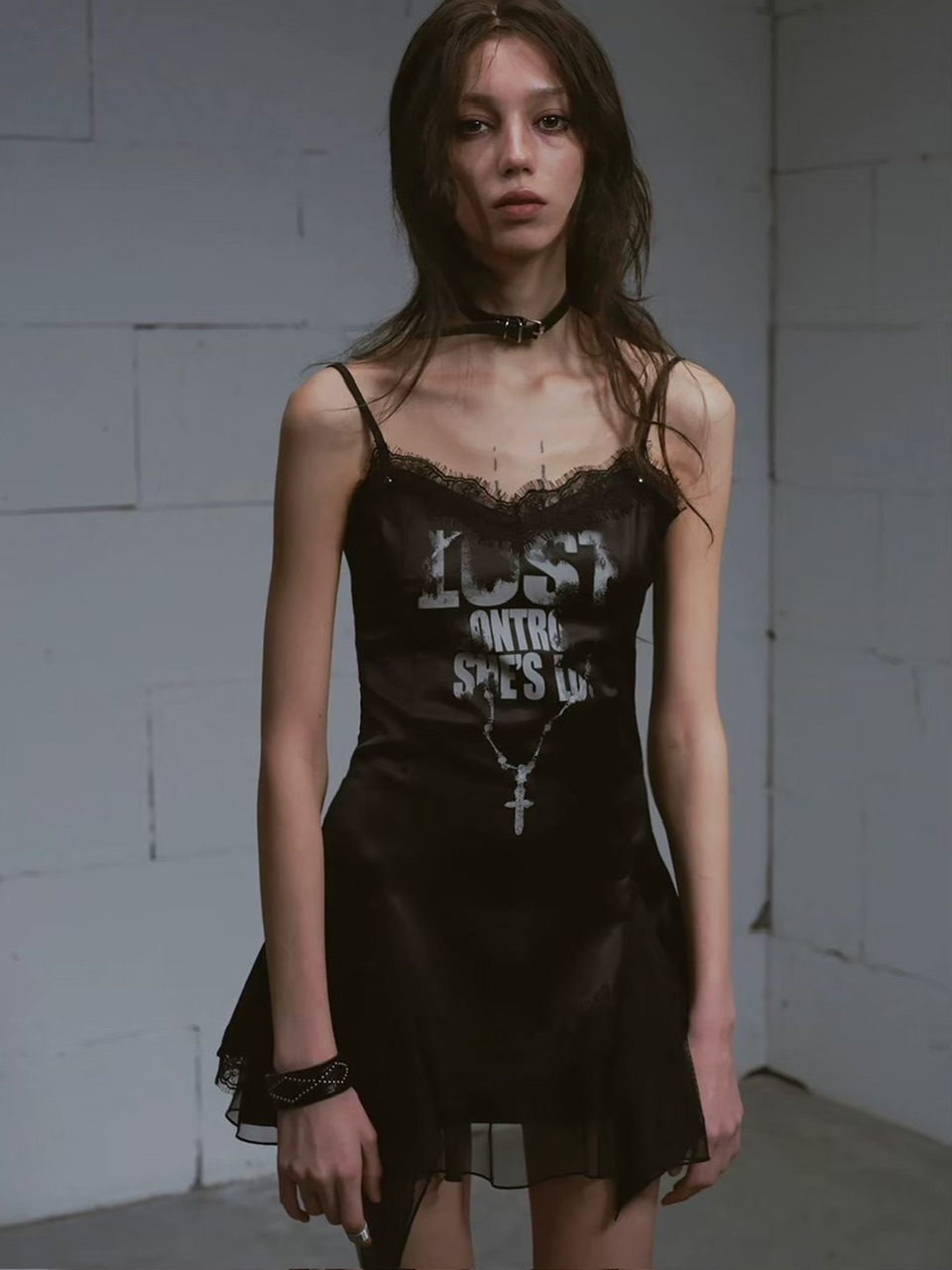 Cest Nous】Satin Lace Camisole Dress / 【セヌー】サテンレース