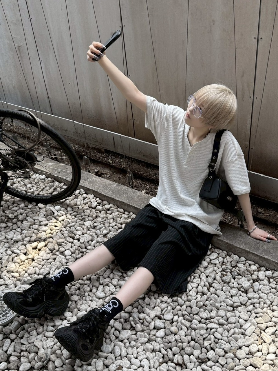 受注制【nmtc +】waffle henry neck tee / 【エヌエムティーシープラス