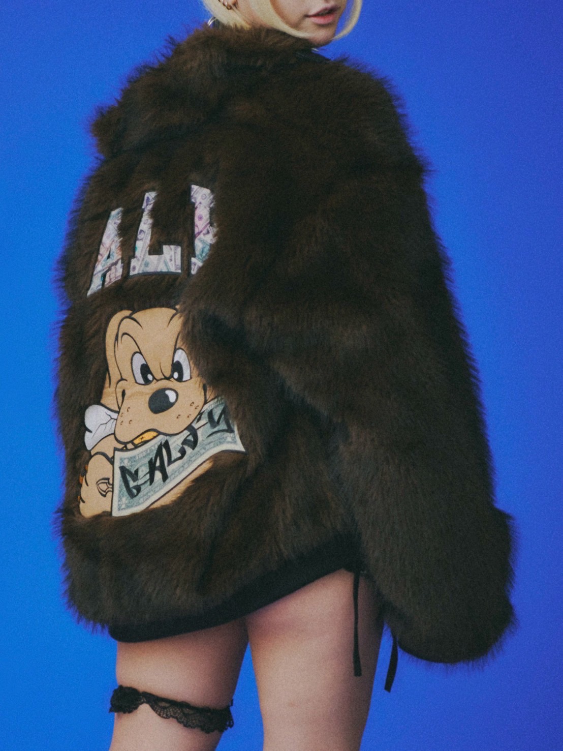 GALFY】お金大好きファーブルゾン / 【ガルフィー】ロゴプリントファー