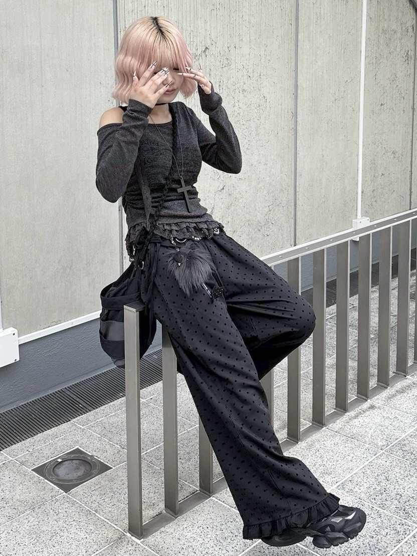 nmtc +】dot frill pants / 【エヌエムティーシープラス】ドットフリル