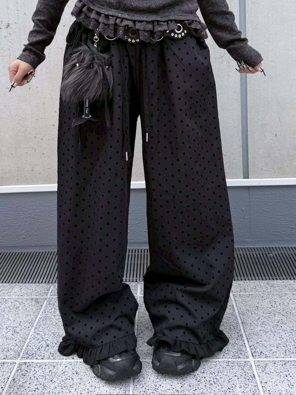 nmtc +】dot frill pants / 【エヌエムティーシープラス】ドットフリル nmtc +】dot frill pants / 【エヌエムティーシープラス】ドットフリル