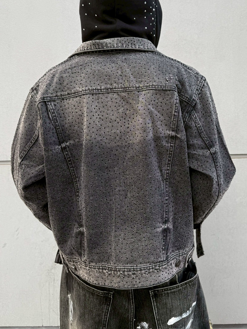 Never mind the XU】rhinestone denim jacket / 【ネバーマインドザ