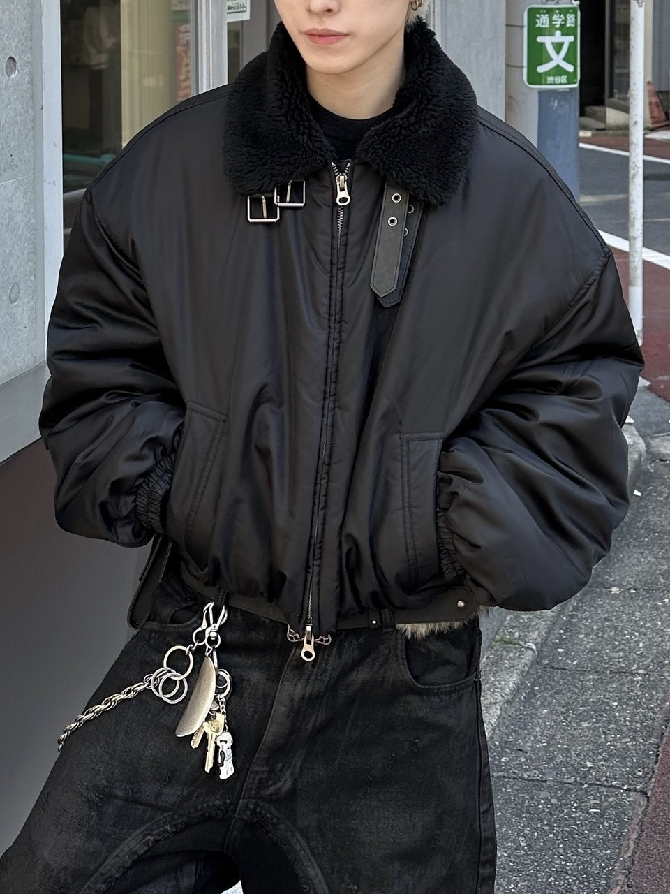 【新品・未使用】PORKCHOP ボンバージャケット ブラック PORKCHOP - BOMB COACH JKT - BLACK / コーチジャケット | chemical