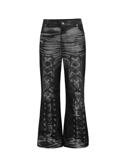 NACHE★韓国★人気★RACE UP PRINTED PANTS リボン NACHE】RACE UP PRINTED PANTS | OUR BRAND,NACHE | PRESSING