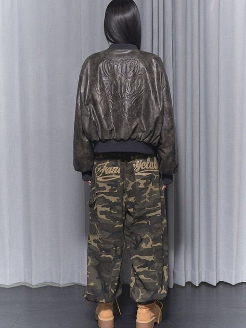 ☆NASTY FANCY CLUB☆ Carpenter Lettering Denim Pants KHAKI C FANCY CLUB】CARPENTER LETTERING DENIM PANTS | OUR BRAND