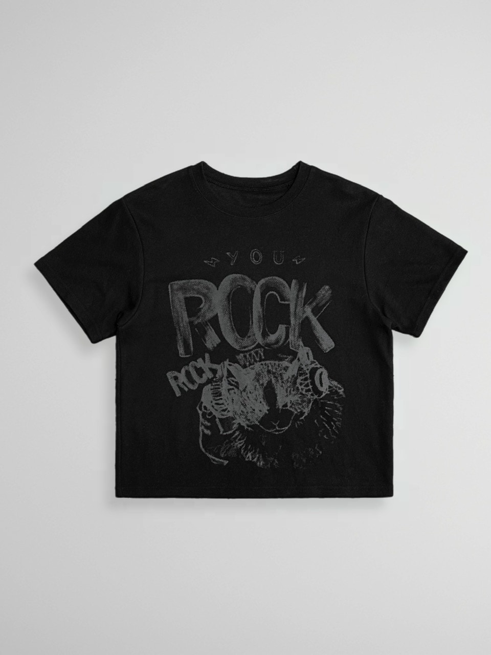 LCDC ♥ TWISTED CROPPED TOP /追跡付 大阪店WEB限定【Chikashitsu+】cropped cat t-shirt (2color