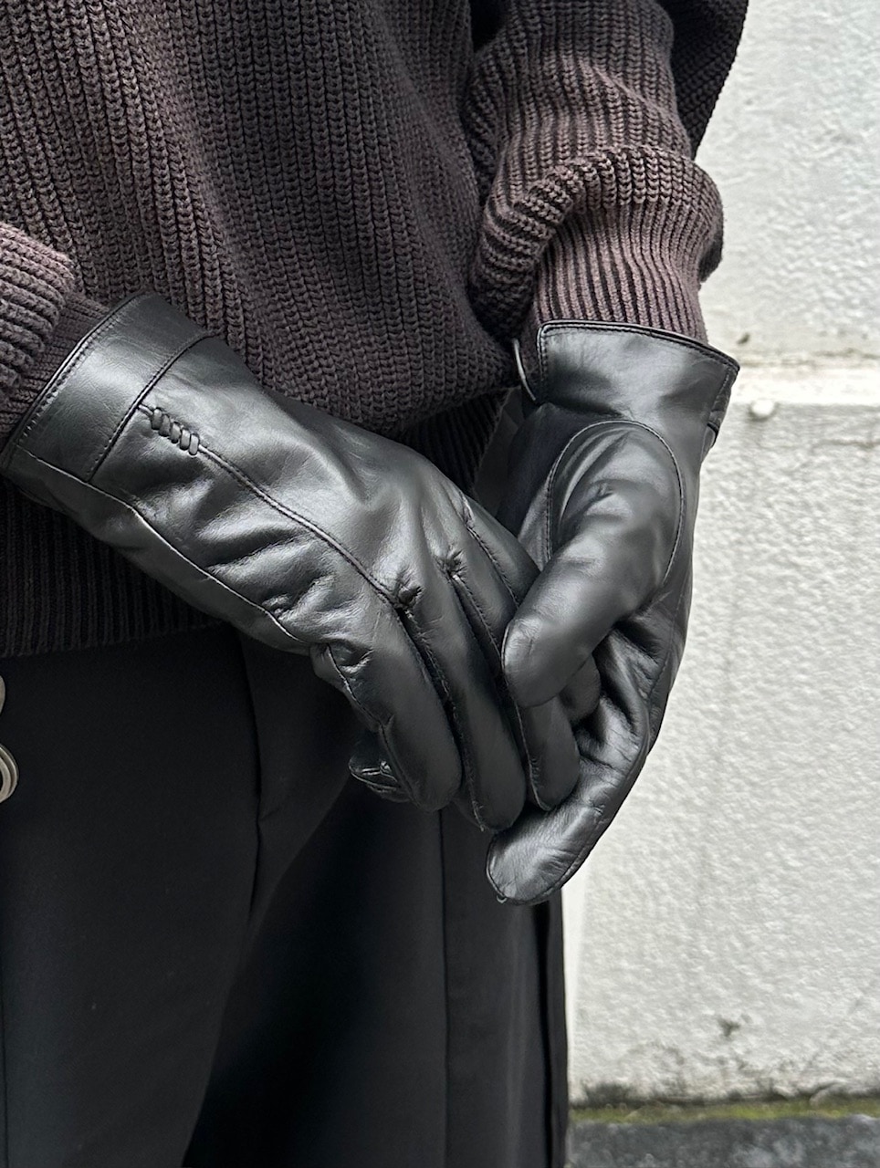 大阪店WEB限定受注制【Chikashitsu +】lambskin classic leather gloves / 【チカシツプラス】ラムスキンクラシックレザーグローブ (2type)