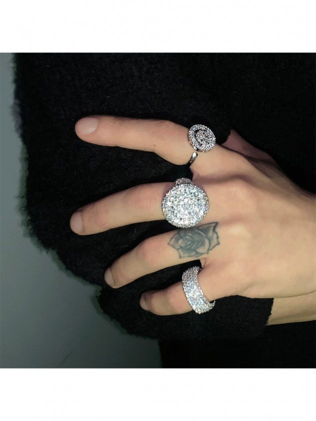 【BLACKPURPLE】HEAVY CRYSTALDE RING BLACK PURPLE】HEAVY crystal ring | OUR BRAND,BLACK PURPLE