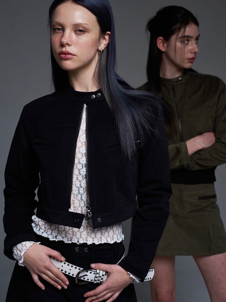 FANCY CLUB】BIKER PINTUCK MINI SKIRT | OUR BRAND,FANCY CLUB