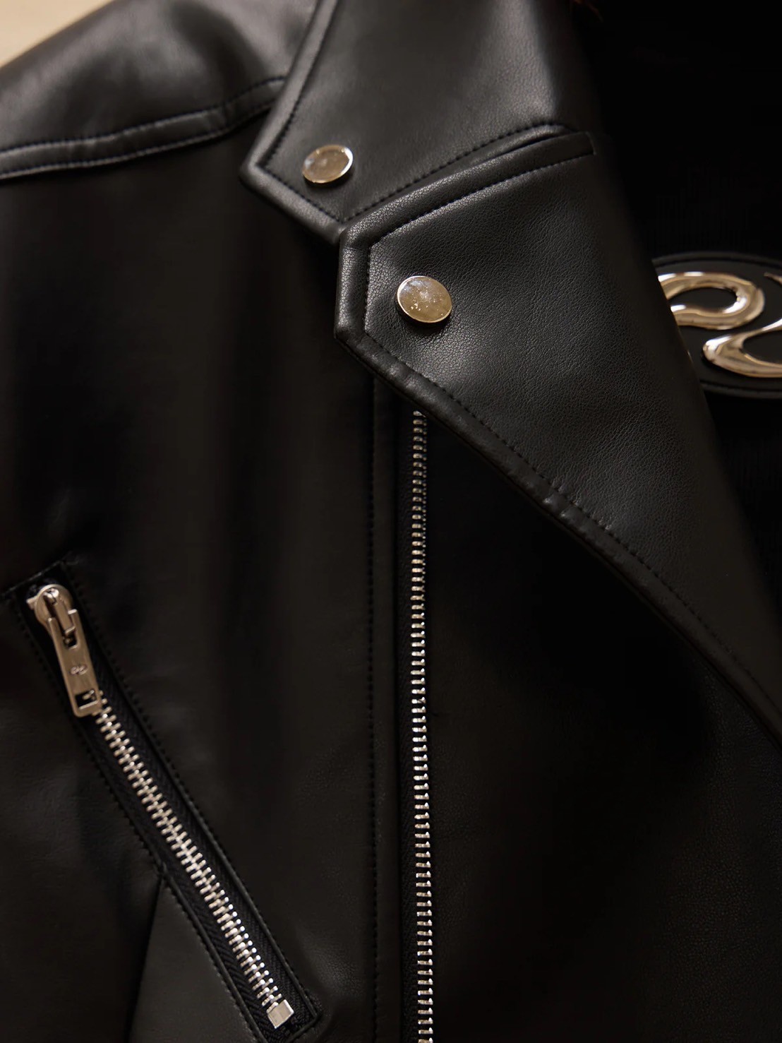 PERSONSOUL】Racing Faux-Leather Jacket | OUR BRAND