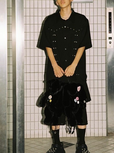 ●ESC STUDIO● stud short sleeves shirt (black) ESC STUDIO】stud short sleeves shirt | OUR BRAND,ESC STUDIO