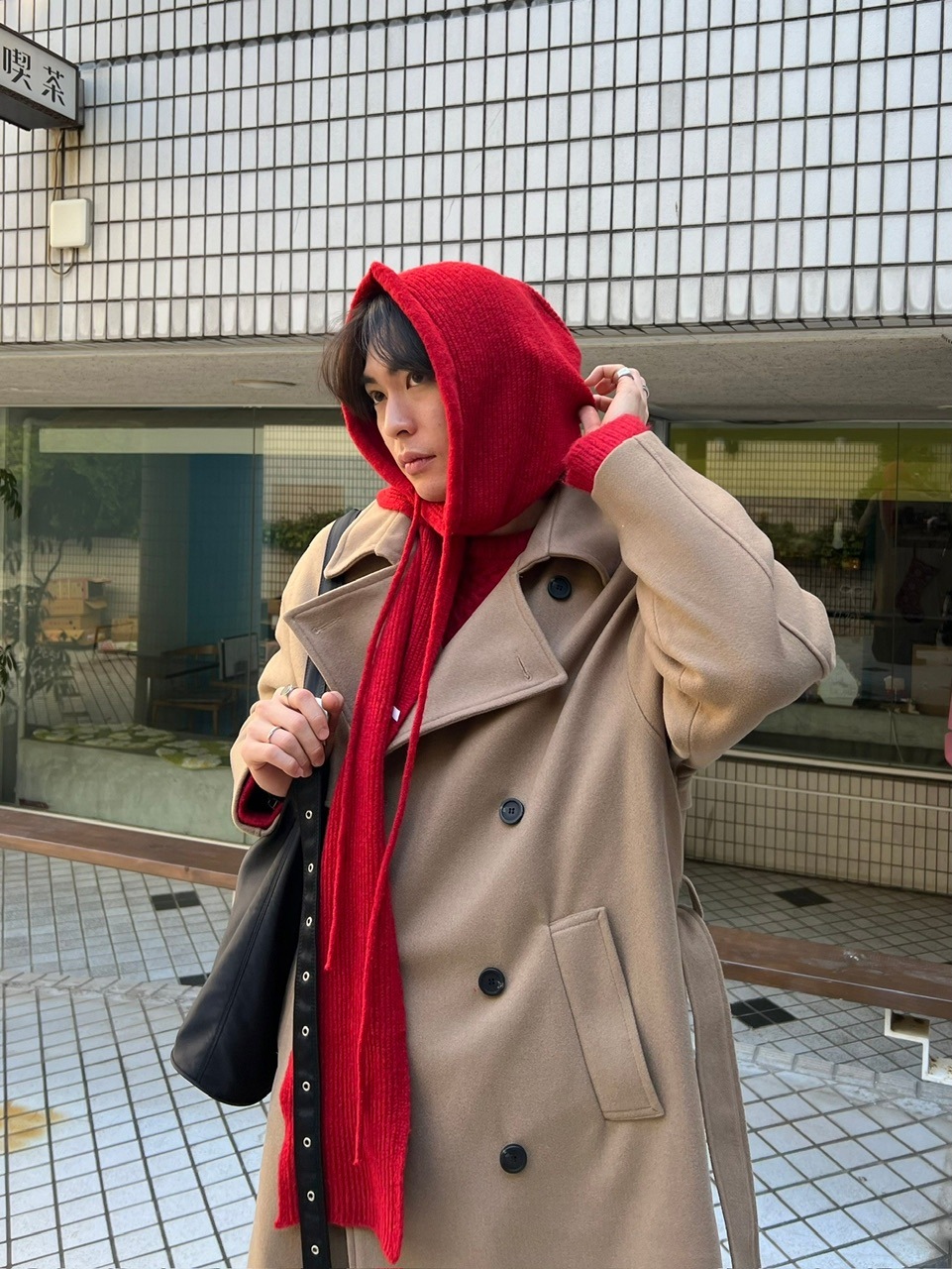 【Chikashitsu +】ロングコート　ユニセックス Chikashitsu +】ロングコートユニセックス