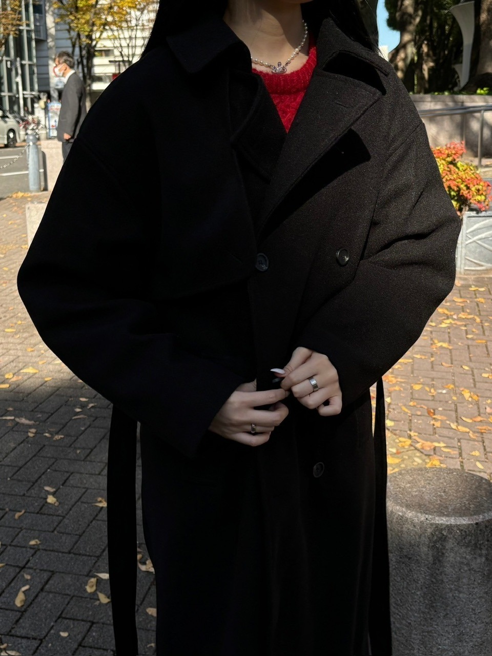 Chikashitsu +】ロングコートユニセックス