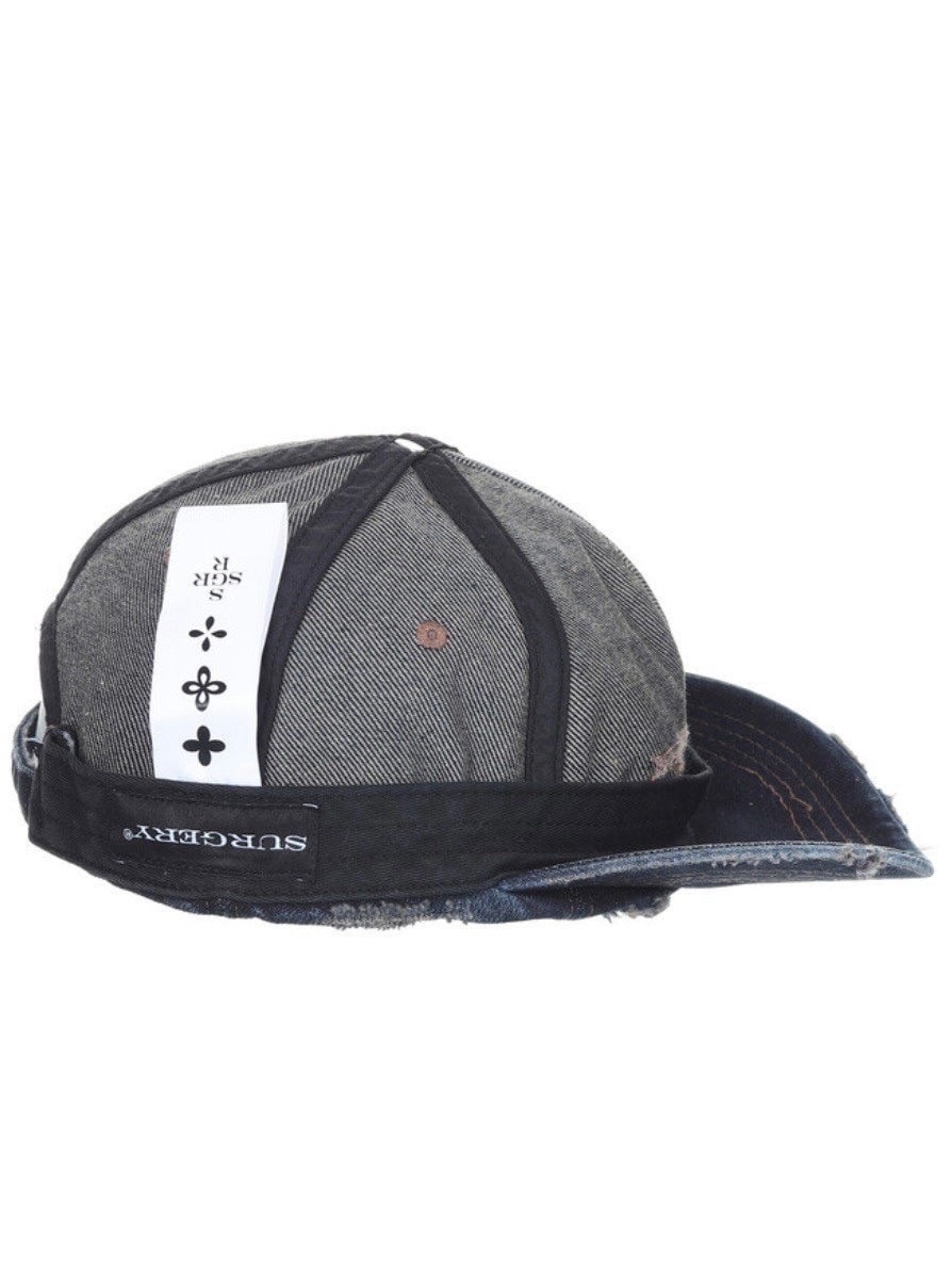 【SURGERY】destroyed denim cap ★送料・関税込★ 6/16再入荷【SURGERY】surgery distroyed denim cap / 【サー