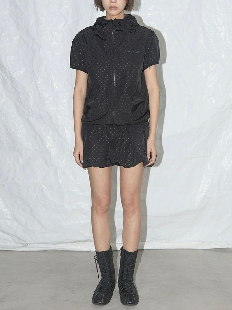●FANCY CLUB● DOT BALLOON SKIRT SET-UP FANCY CLUB】DOT NYLON BALLOON SKIRT | OUR BRAND,FANCY CLUB