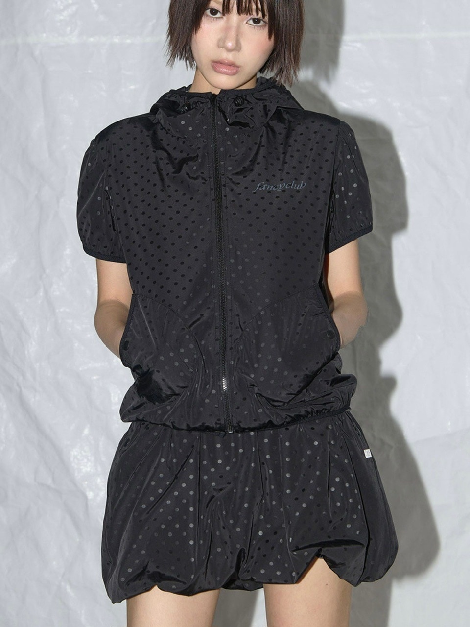 ★FANCY CLUB★ Dot Balloon Skirt Set-up【送料込/関税込】 Dot Balloon Mini Skirt (Black) F25QD895 - FANCY CLUB | 60