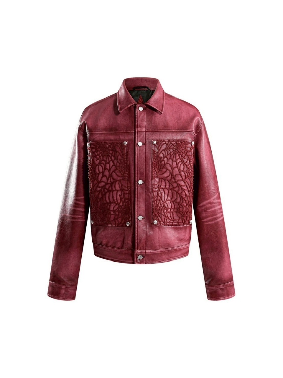 【The Boy Has No Patience】BLOOD MOON NIGHT SPIDER WEB LEATHER JACKET