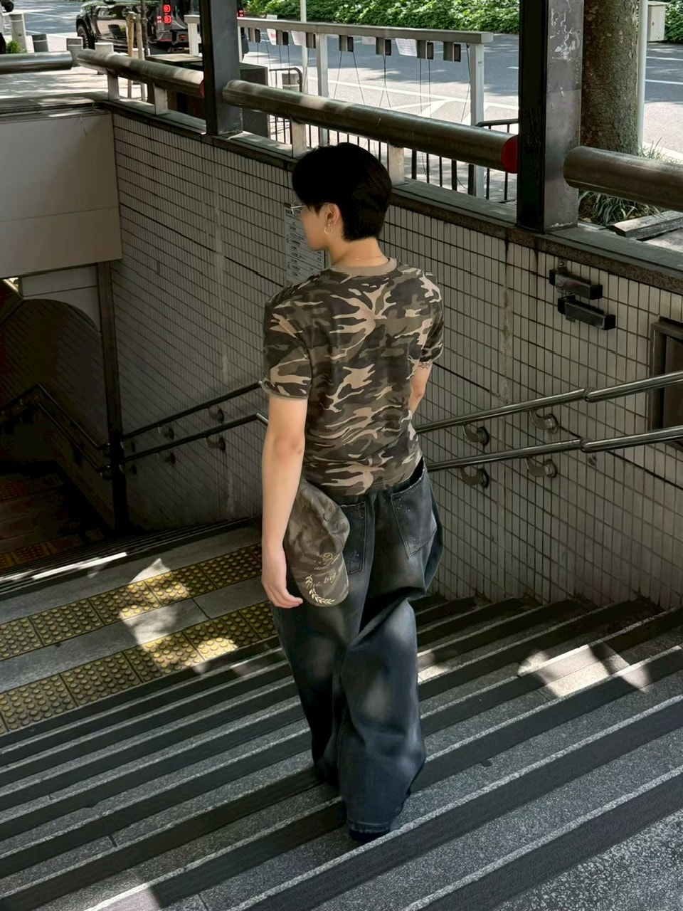 デニム・ジーパン Crunchy Rivet Point Balloon Pants Chikashitsu +】point wash balloon denim pants (2color